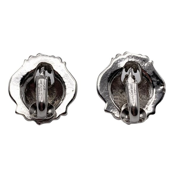 RARE VINTAGE SIGNED CORO Lion's Head Clip On Earrings - Picture 4 of 6